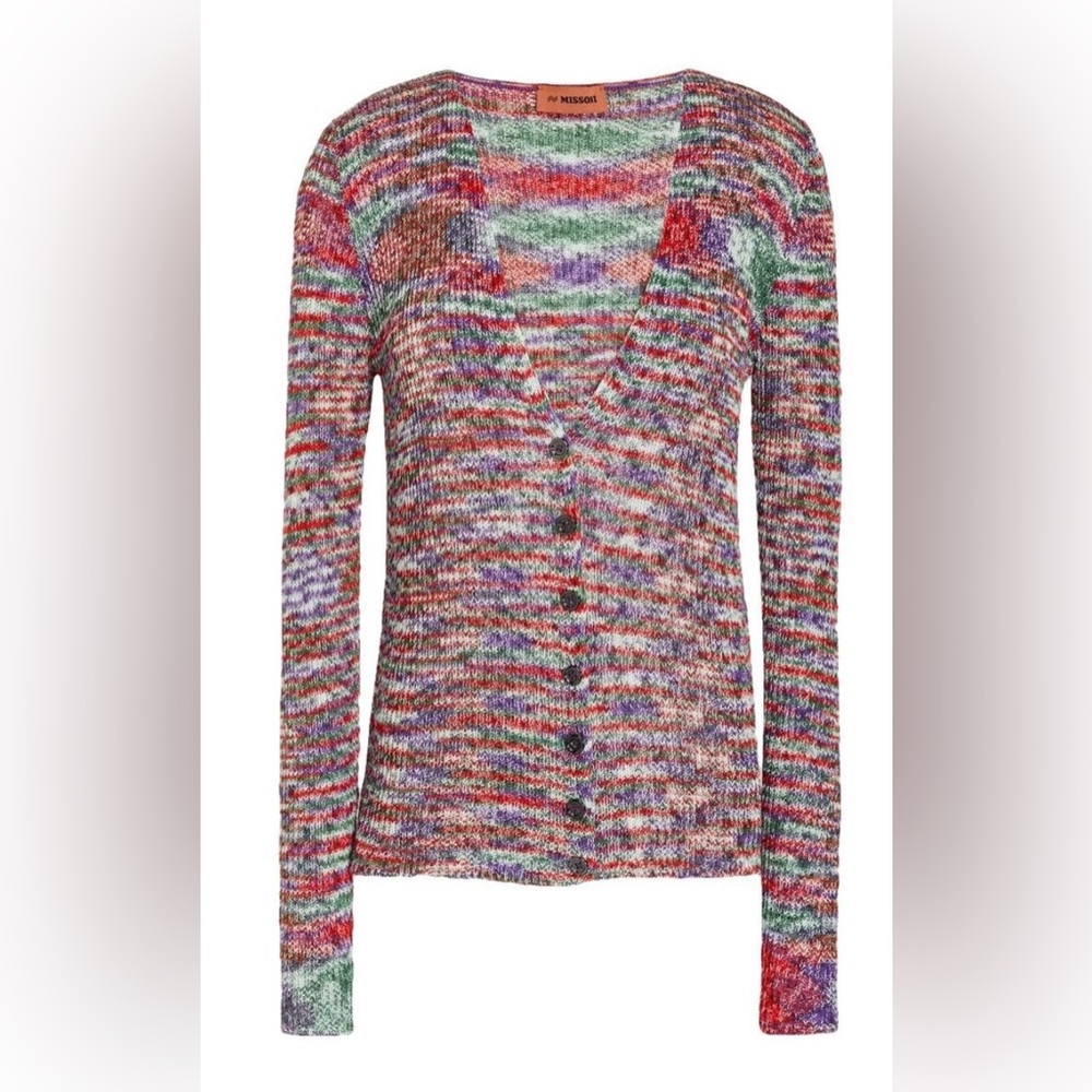 ❌SOLD❌Missoni Crochet-Knit Cashmere Cardigan Women’s Size 46 Authentic